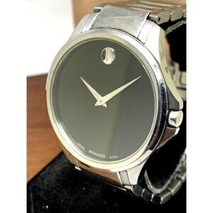 Movado Men's Watch 77.1.14.1581 Black Dial Swiss Quartz Stainless Steel …
